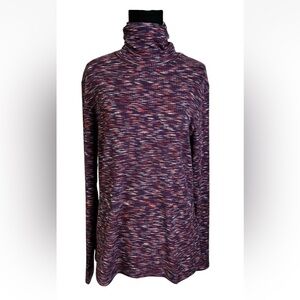 NWT ICHI Violet Spacedye Turtleneck XL (fits like M/L)  Long Sleeve Top Shirt
